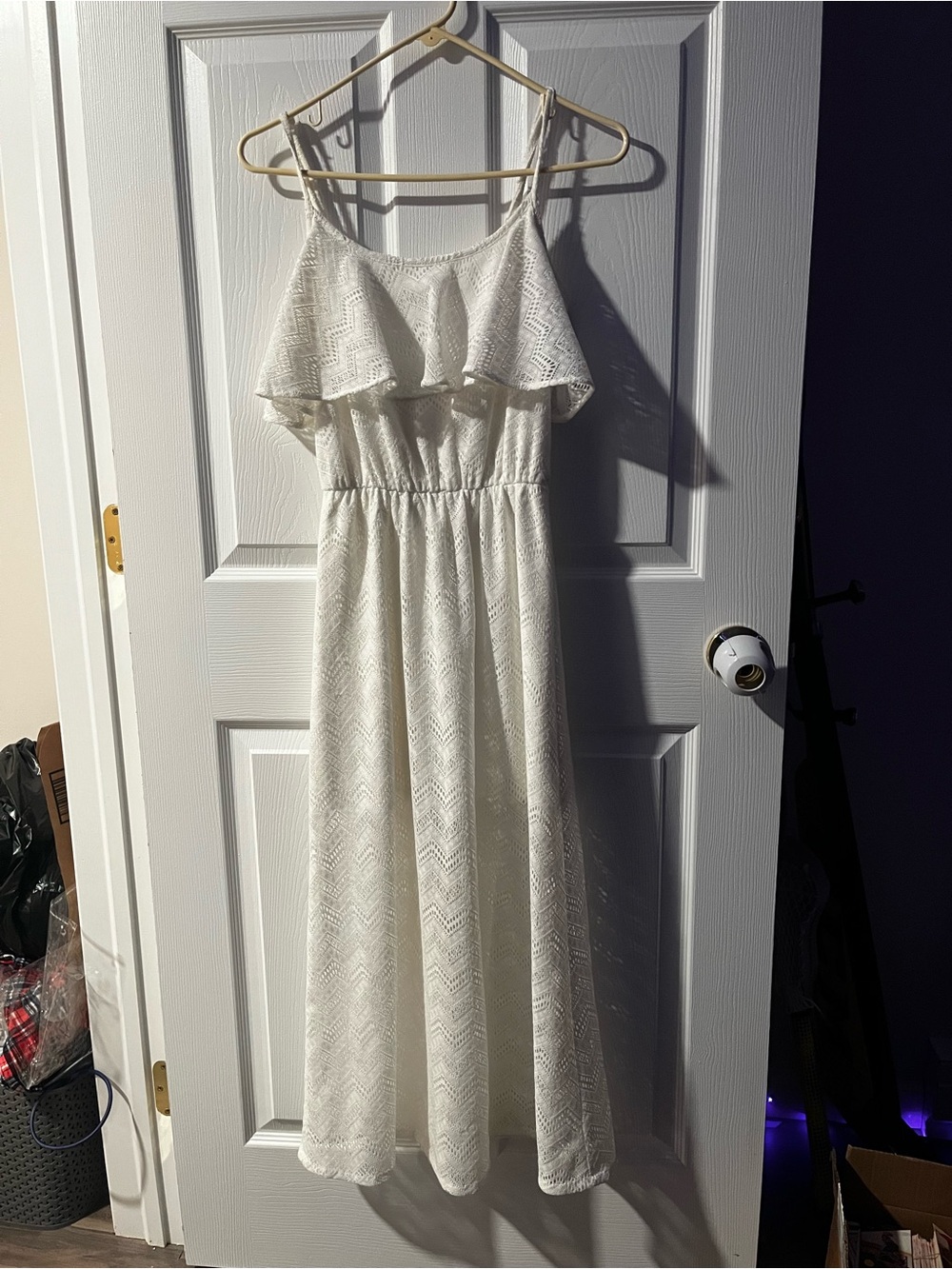 HeartSoul White Lace Maxi Dress